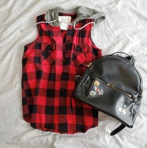 Plaid Boyfriend Vest